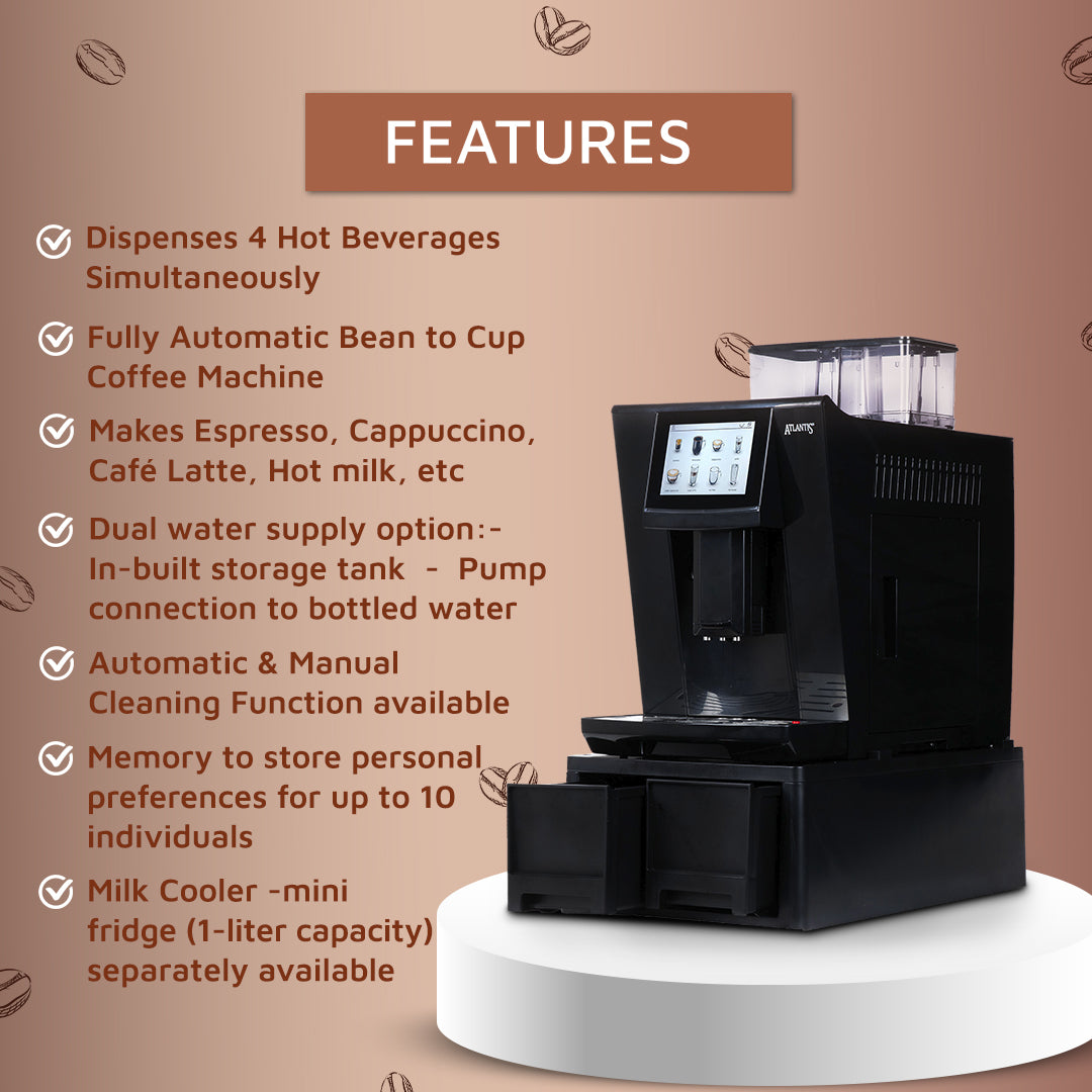 Atlantis Brew Automatic Bean-to-Cup Coffee Machine – Fresh Milk