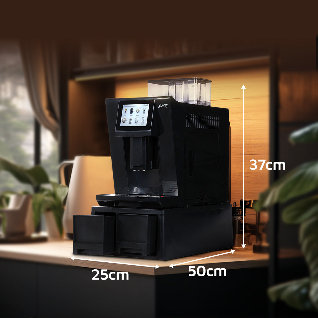 ATLANTIS BREW Fully Automatic Bean to Cup Coffee Machine | 8 Options Beverage | Uses Fresh Milk