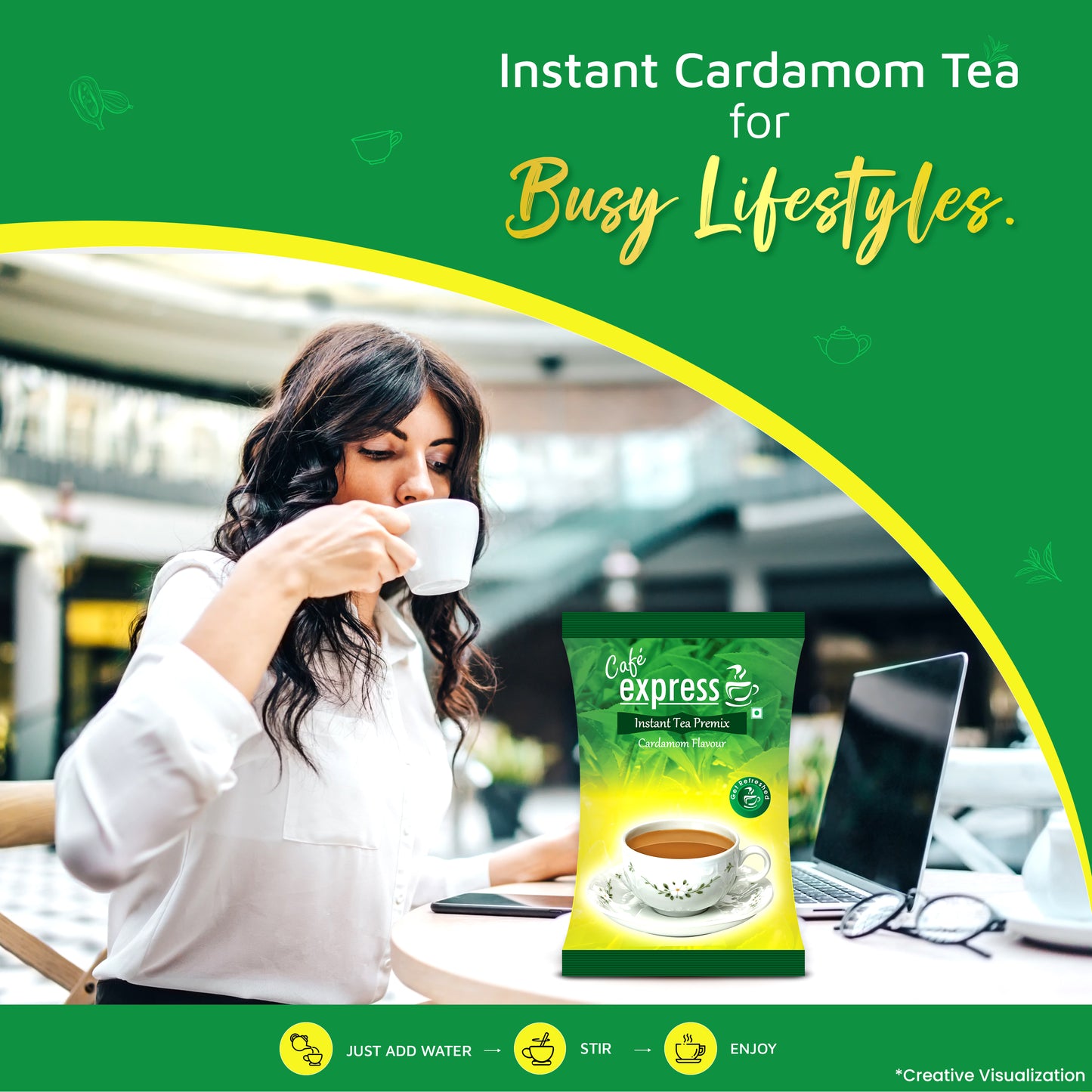 Cafe Express Instant Cardamom Tea Premix 1 Kg 