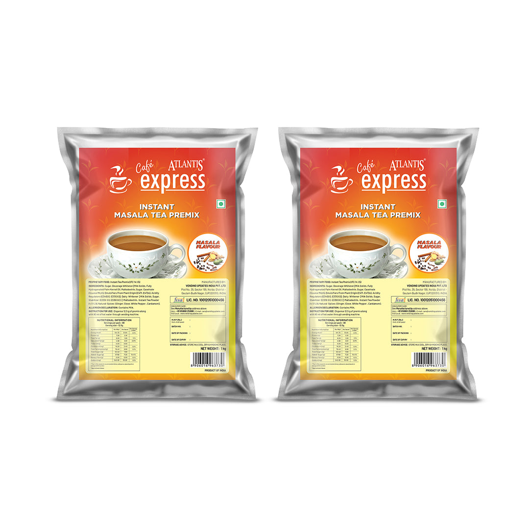 Cafe Express 3-in-1 Masala Tea Premix – 1kg Pack | Spicy Chai for Vending Machines | Just Add Hot Water