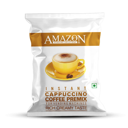 AMAZON 3-in-1 Cappuccino Coffee Premix – Rich & Creamy Taste | Ideal for Vending Machines
