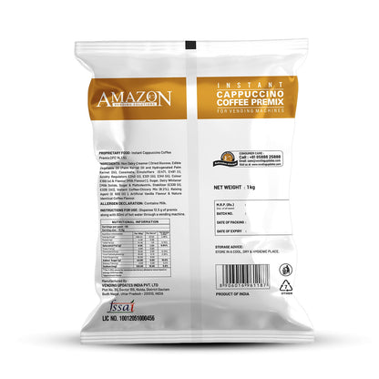 AMAZON 3-in-1 Cappuccino Coffee Premix – Rich & Creamy Taste | Ideal for Vending Machines
