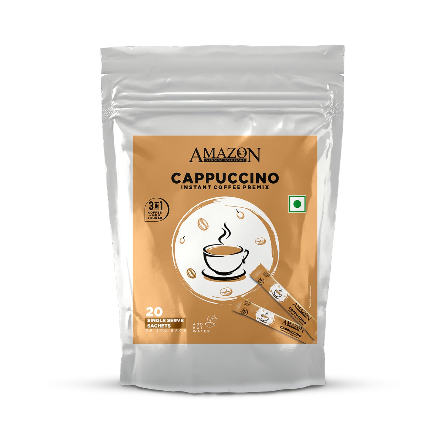 AMAZON 3-in-1 Cappuccino Coffee Premix 20 Sachets