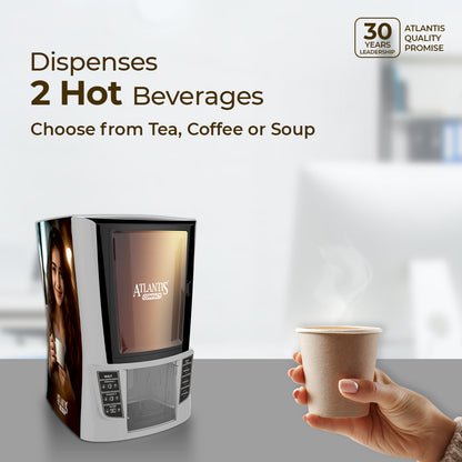 compact 2 lane coffee machine for small shop and offices