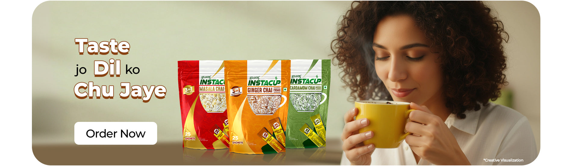Instant tea premix for quick and easy preparation
