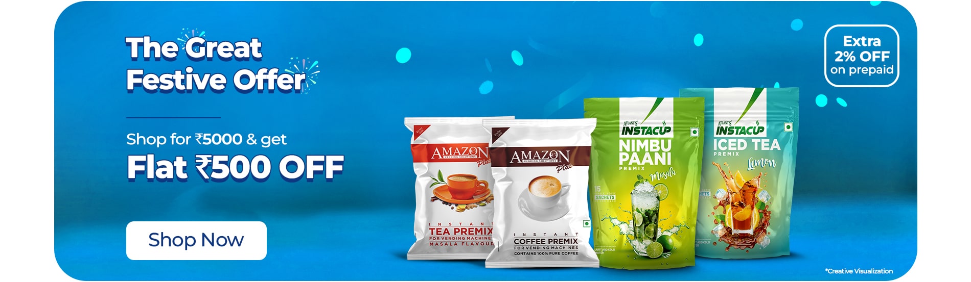 The Great Festive Offer Tea Coffee Premix Powder & Sachets