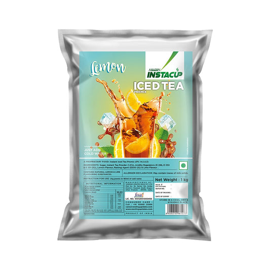 AMAZON Icy Lemon Flavoured Iced Tea Premix | 1kg |  Just Add Cold Water | Uses In Cold Beverage Vending Machine