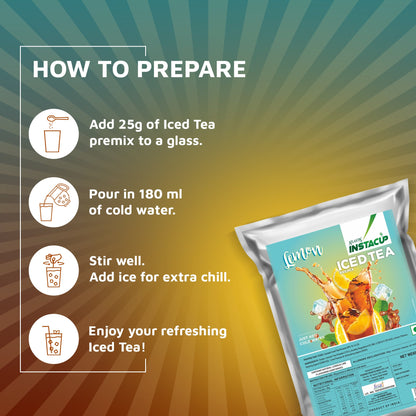 Atlantis Instacup Lemon Flavoured Iced Tea Premix | 1kg |  Just Add Cold Water | Uses In Cold Beverage Vending Machine