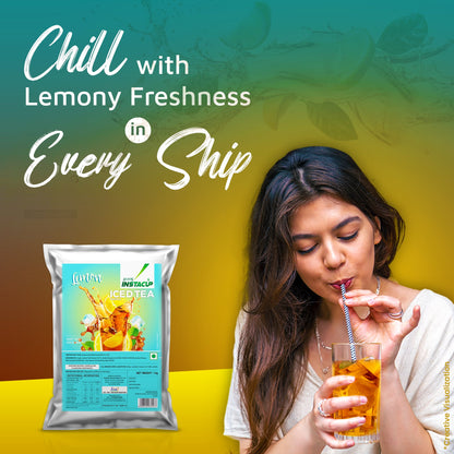 Atlantis Instacup Lemon Flavoured Iced Tea Premix | 1kg |  Just Add Cold Water | Uses In Cold Beverage Vending Machine