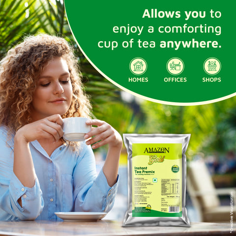 AMAZON Gold Instant Tea Premix 1 Kg Powder for Vending Machine