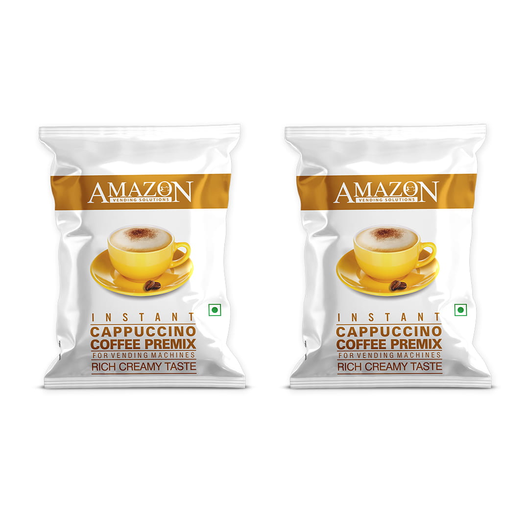 AMAZON 3-in-1 Cappuccino Coffee Premix – Rich & Creamy Taste | Ideal for Vending Machines