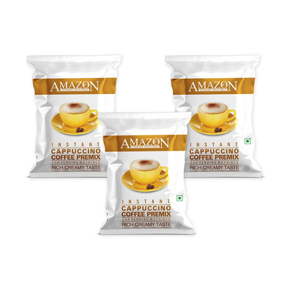 AMAZON 3-in-1 Cappuccino Coffee Premix – Rich & Creamy Taste | Ideal for Vending Machines