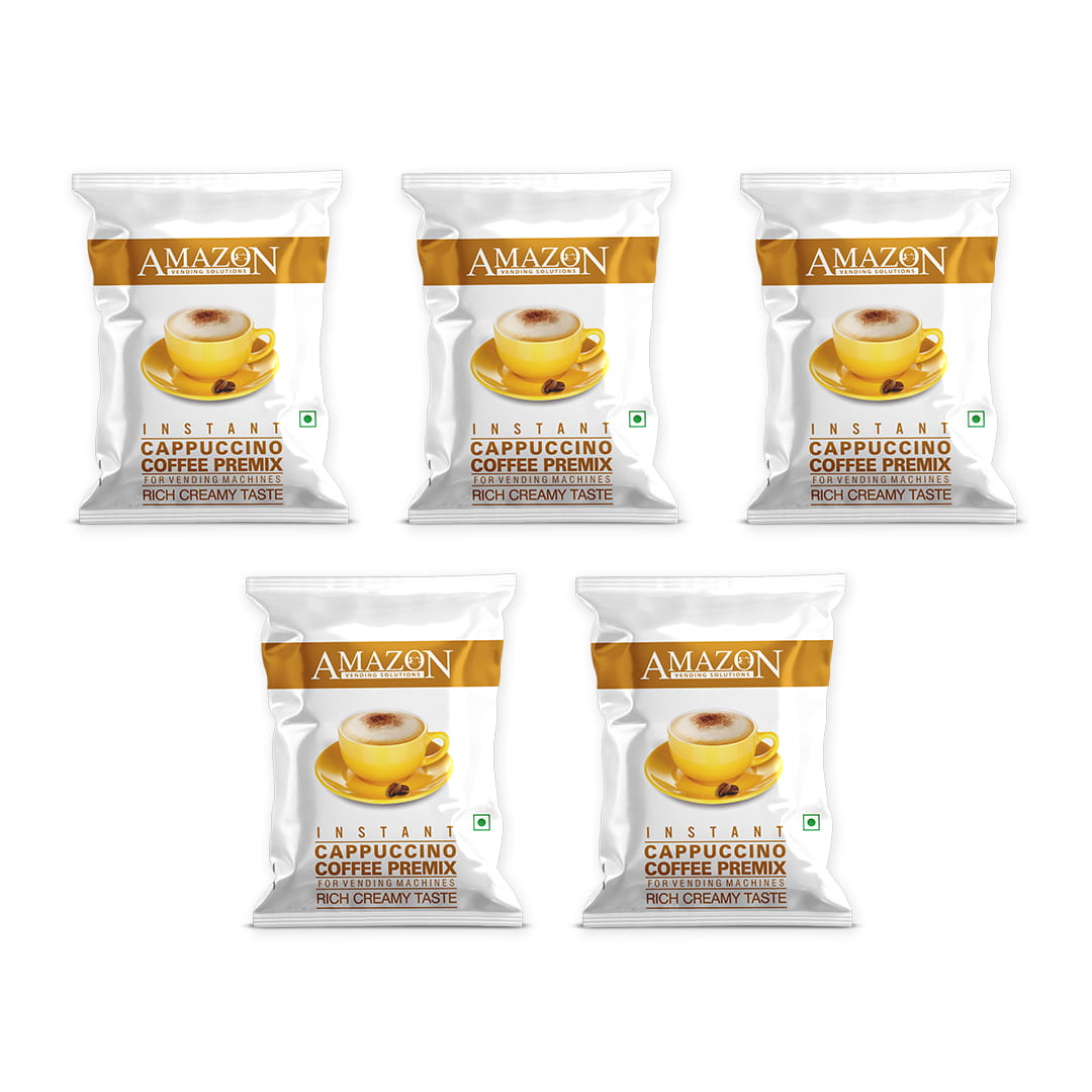 AMAZON 3-in-1 Cappuccino Coffee Premix – Rich & Creamy Taste | Ideal for Vending Machines
