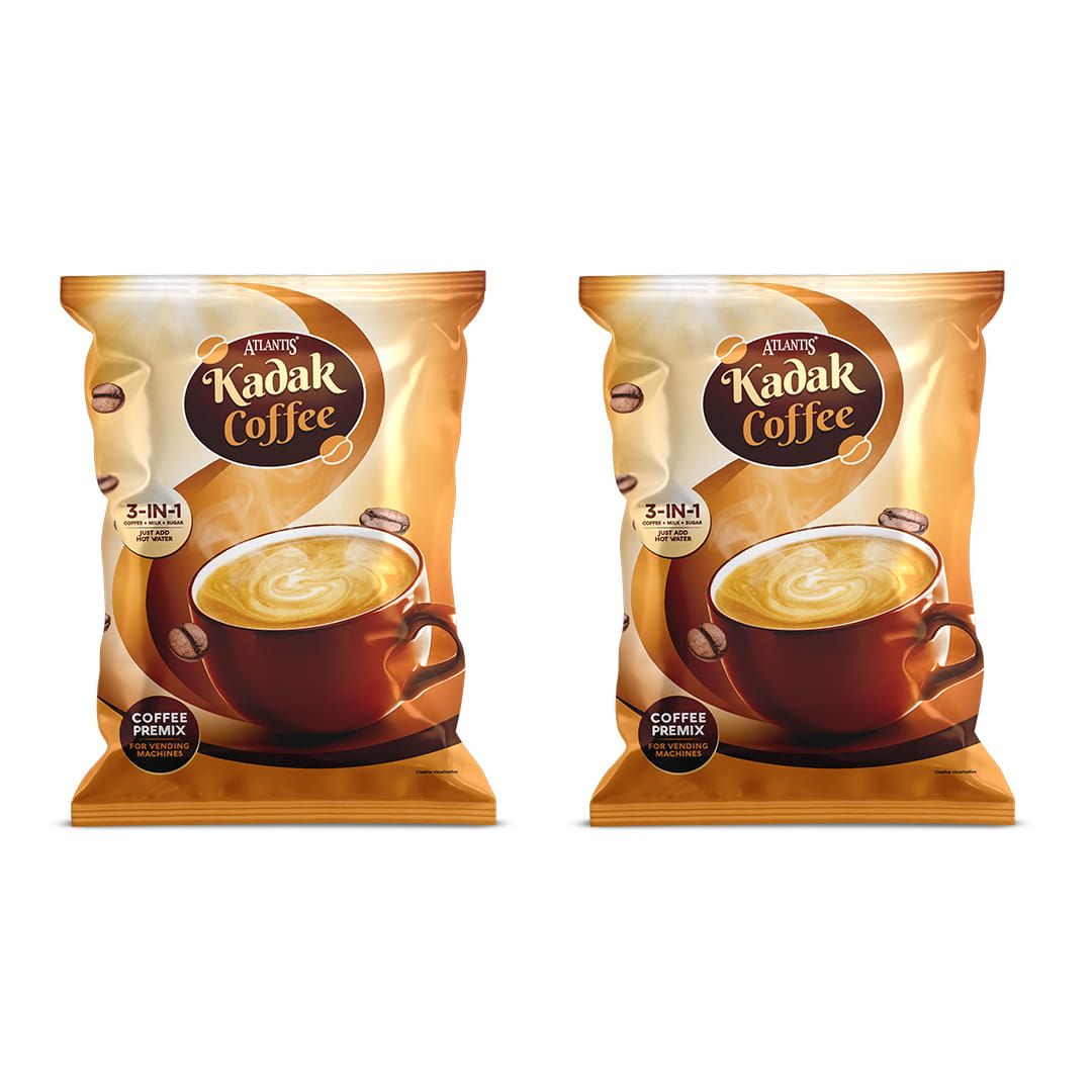 ATLANTIS Kadak 3-in-1 Coffee Premix – 1kg Pack for Strong Taste | Best for Vending Machines