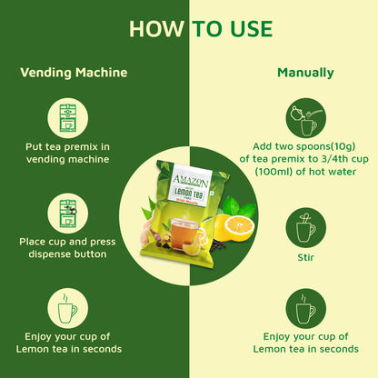 AMAZON Lemon Masala Tea Premix for Vending Machine | Just Add Hot Water