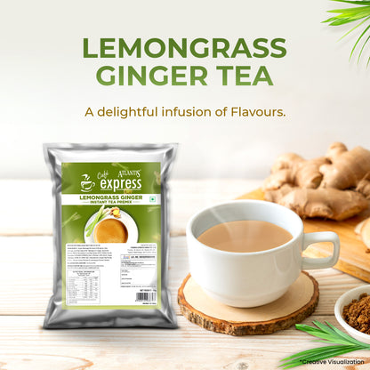 Cafe Express Lemongrass Ginger Tea Premix – 3-in-1 Blend for Vending Machines | No Milk or Sugar Needed