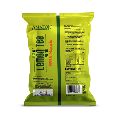 AMAZON Lemon Masala Tea Premix – Tangy & Spicy Blend for Vending Machines | Just Add Hot Water for Instant Refreshment