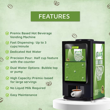 ATLANTIS NEO 2-Lane Tea and Coffee Vending Machine