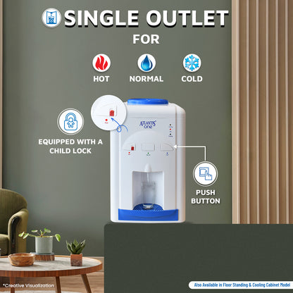 ATLANTIS ONE (Hot, Normal & Cold) Table Top Water Dispenser