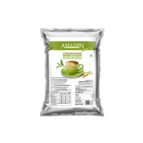AMAZON Plus 3-in-1 Lemongrass Ginger Tea Premix | 1KG Pack | No Milk, Sugar Required