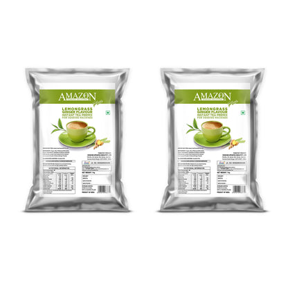 AMAZON Plus 3-in-1 Lemongrass Ginger Tea Premix | 1KG Pack | No Milk, Sugar Required