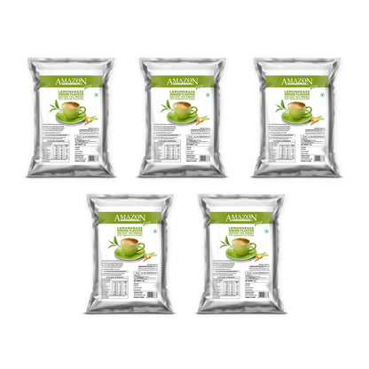 AMAZON Plus 3-in-1 Lemongrass Ginger Tea Premix | 1KG Pack | No Milk, Sugar Required
