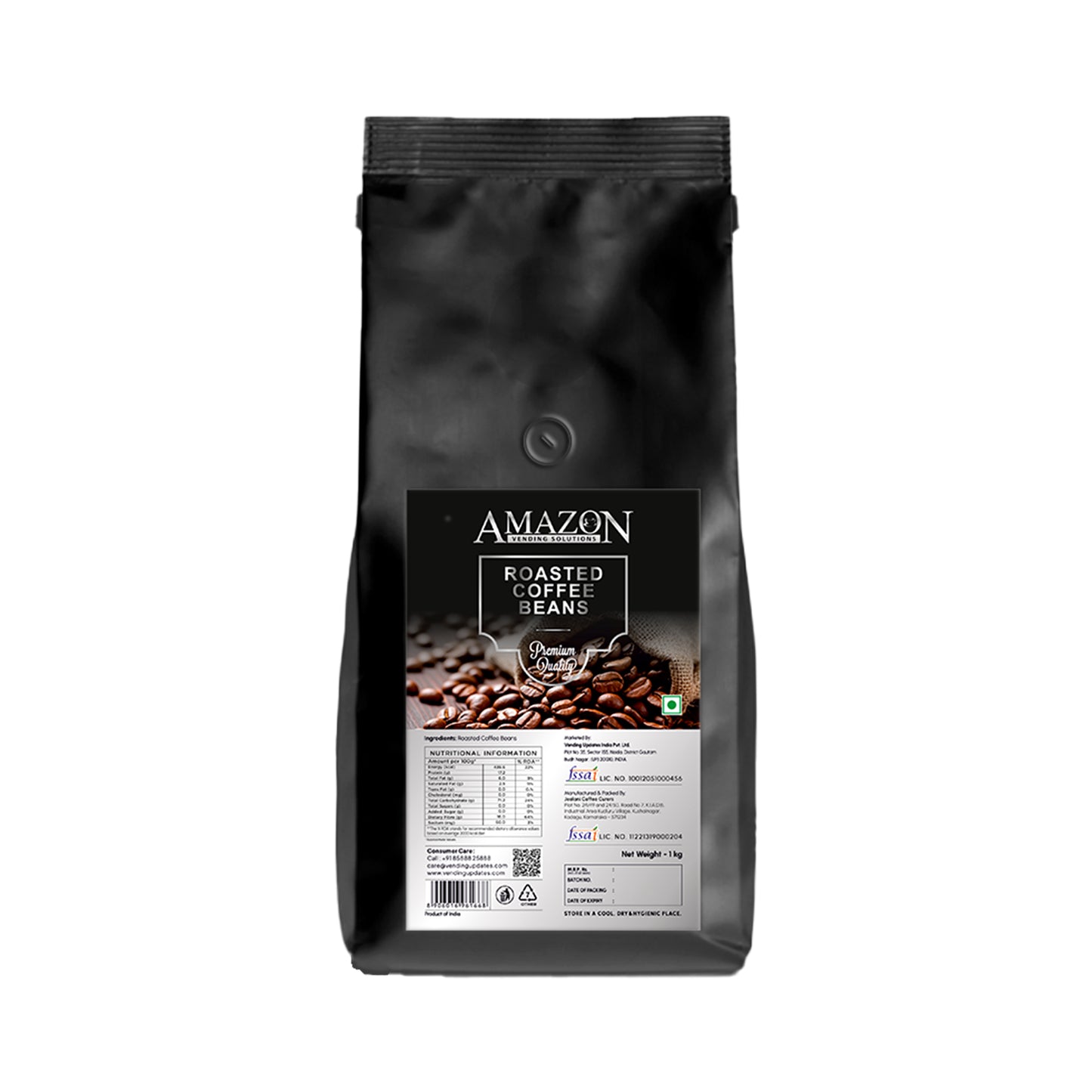 AMAZON Roasted Coffee Beans | 1kg | Uses in Atlantis Brew Coffee Machine
