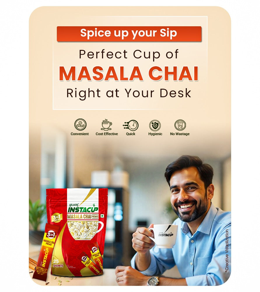 Masala Tea Premix Sachets Pack: Perfect for Travelers