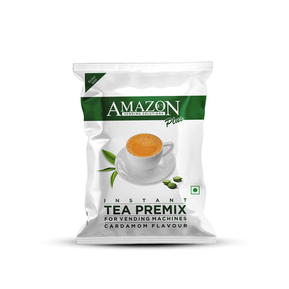 AMAZON Plus 3-in-1 Cardamom Tea Premix – Bold Elaichi Flavour | For Vending Machines | Just Add Hot Water – No Milk or Sugar Needed