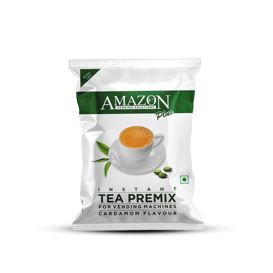 AMAZON Plus 3-in-1 Cardamom Tea Premix – Bold Elaichi Flavour | For Vending Machines | Just Add Hot Water – No Milk or Sugar Needed