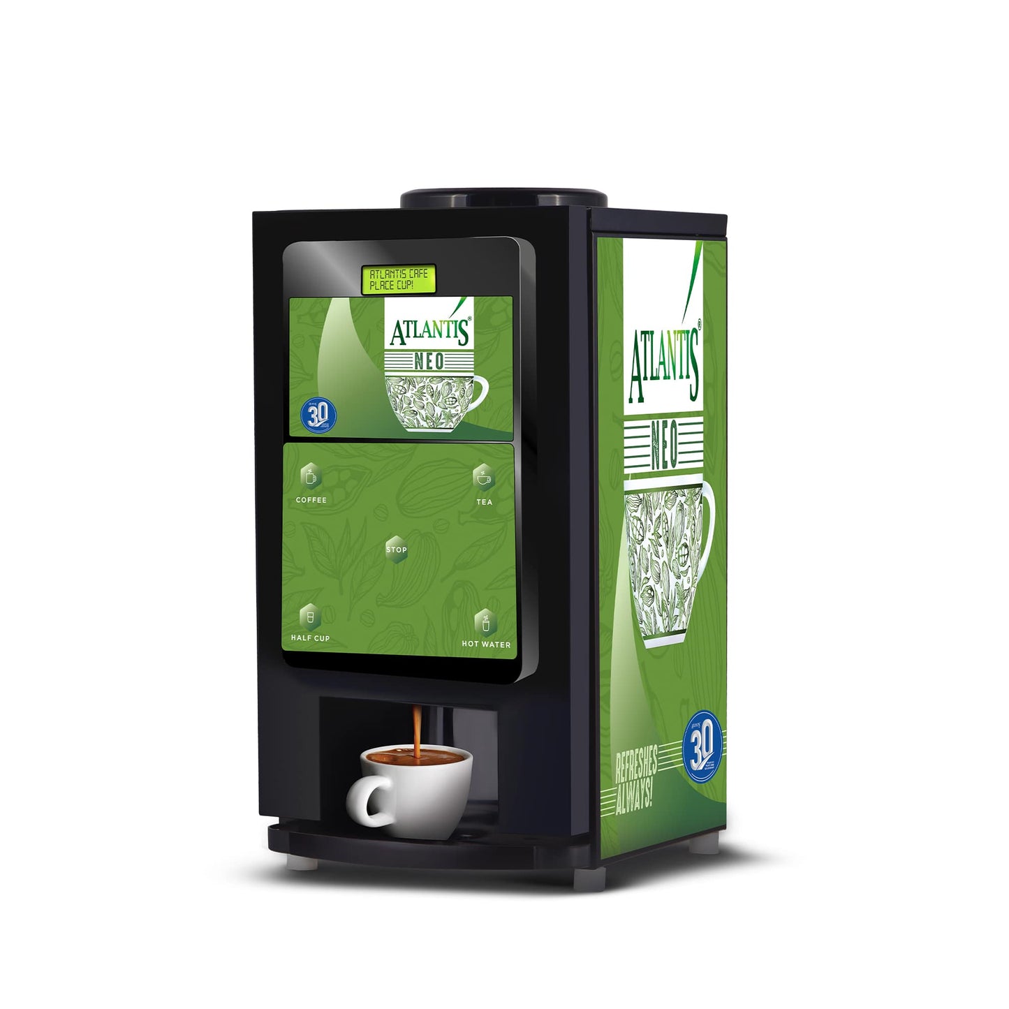 ATLANTIS NEO 2-Lane Tea and Coffee Vending Machine - Dedicated Hot Water