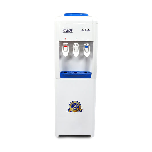 ATLANTIS SKY | Smart Glass Push-Pull Taps | Floor Standing Water Dispenser with Hot, Normal & Cold Water | 1 Year Warranty | 3L/hour Cooling Capacity