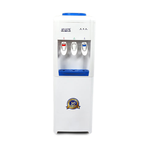 ATLANTIS SKY | Smart Glass Push-Pull Taps | Floor Standing Water Dispenser with Hot, Normal & Cold Water | 1 Year Warranty | 3L/hour Cooling Capacity
