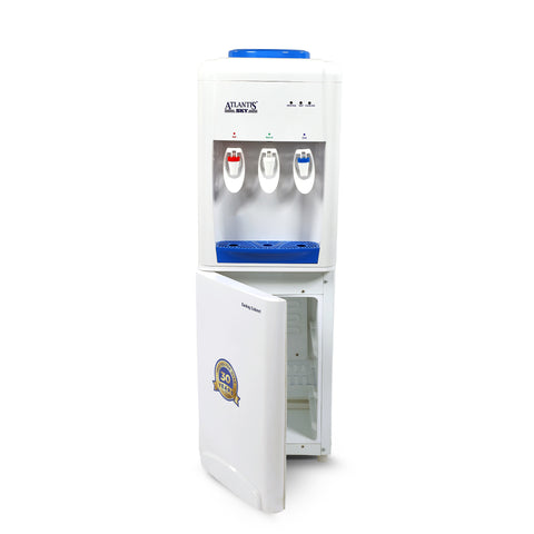 ATLANTIS SKY | Smart Glass Push-Pull Taps | 18L Cooling Cabinet | 1 Year Warranty | 3 Taps for Hot, Normal & Cold Water | 2.5L/Hour Cooling Capacity