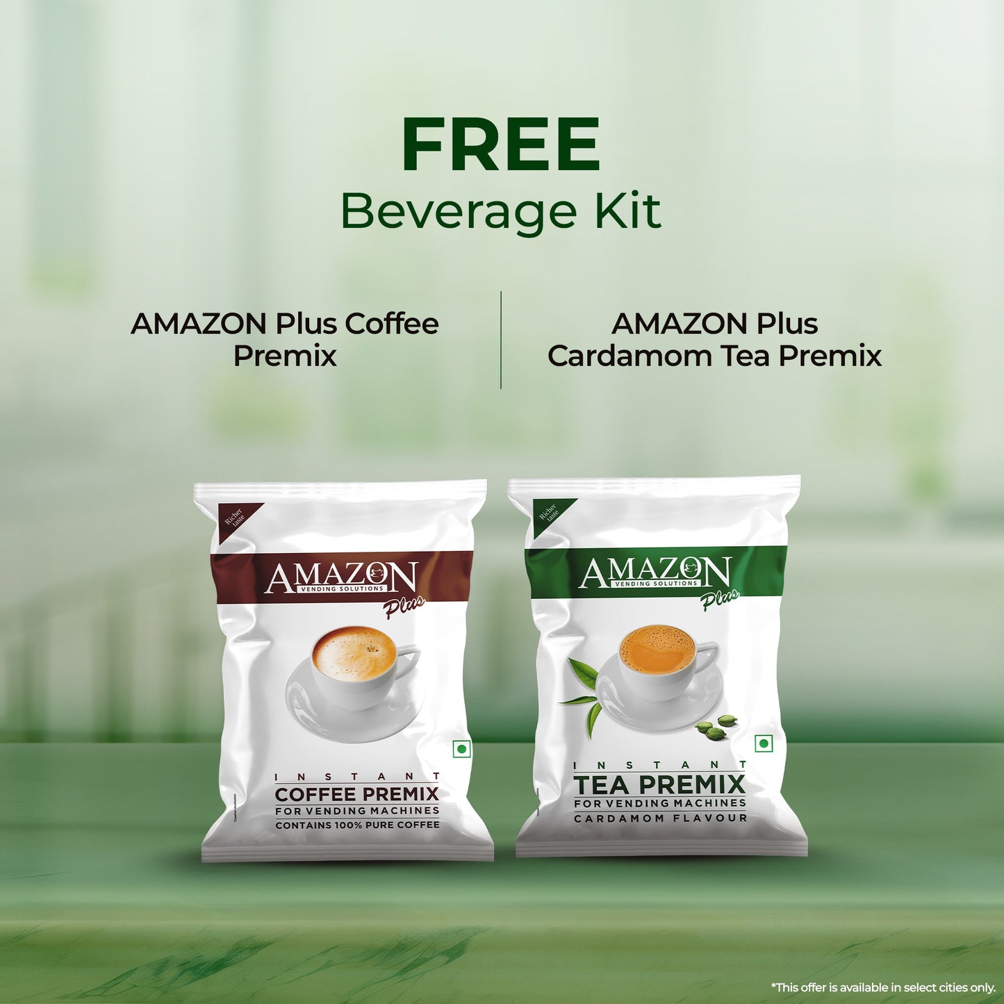 ATLANTIS NEO 2-Lane Tea and Coffee Vending Machine - Dedicated Hot Water
