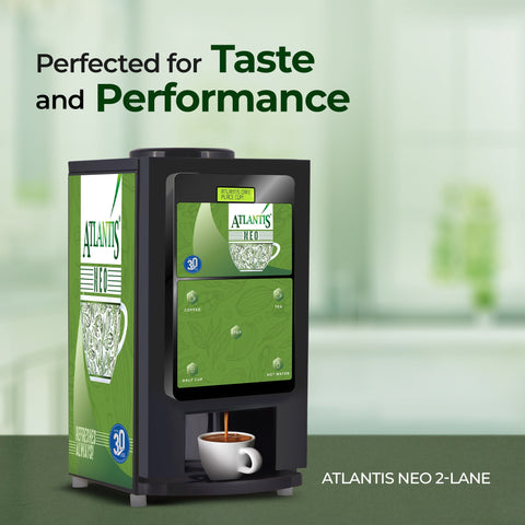 ATLANTIS NEO 2-Lane Tea and Coffee Vending Machine - Dedicated Hot Water