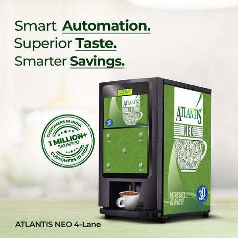 ATLANTIS NEO 4-Lane Tea and Coffee Vending Machines - Dedicated Hot Water