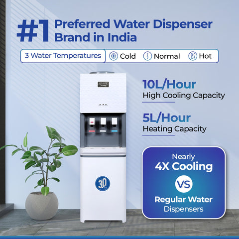 ATLANTIS JUMBO PLUS (Hot, Normal & Cold ) Floor Standing Water Dispenser | 10Litres/Hour High Cooling Capacity