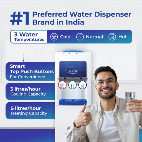 ATLANTIS PRIME Hot, Normal & Cold Floor Standing Water Dispenser- 3 Taps