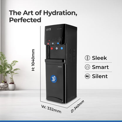 ATLANTIS BLAQUE | 18L Cooling Cabinet | Smart Push Buttons | Hot, Normal & Cold Water | 2.5L/hour Cooling Capacity | 1 Year Warranty | Top Loading