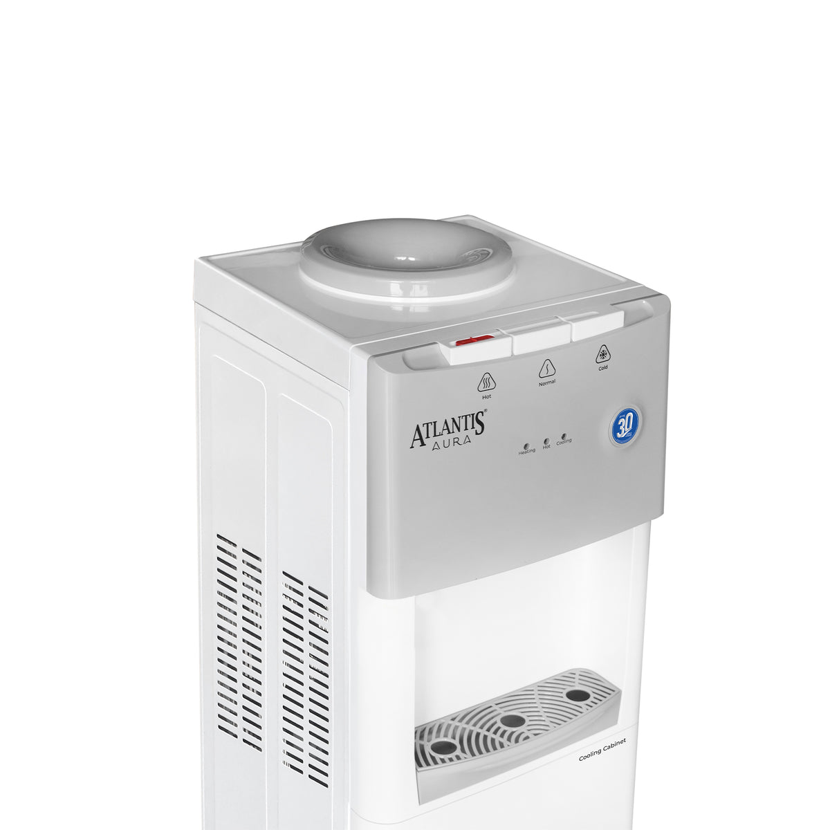 ATLANTIS AURA High-Performance Water Dispenser | Hot, Cold & Normal Water | 18L Integrated Cooling Cabinet | Top Load | 2.5L/hr Cooling | 5L/hr Heating | Child Safety Lock | 1-Year Warranty