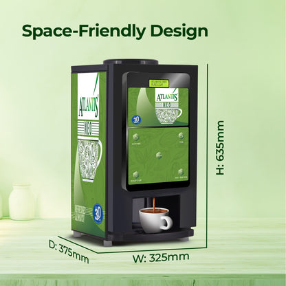 ATLANTIS NEO 2-Lane Tea and Coffee Vending Machine - Dedicated Hot Water
