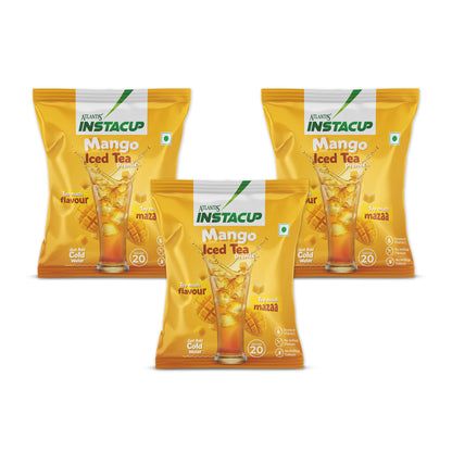 Atlantis Instacup Mango Iced Tea Premix 400g | Just Add Cold Water | Instant Refreshing Taste | Makes 20 Glasses | Source of Vitamin C