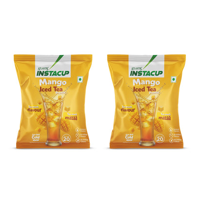 Atlantis Instacup Mango Iced Tea Premix 400g | Just Add Cold Water | Instant Refreshing Taste | Makes 20 Glasses | Source of Vitamin C