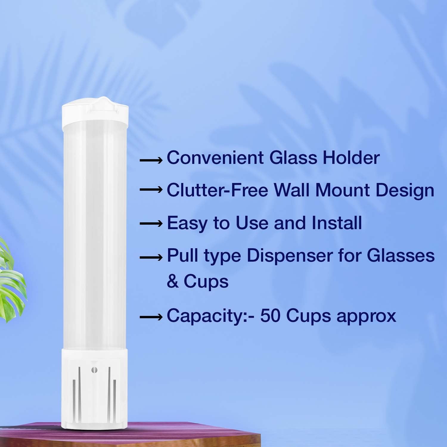ATLANTIS Pull Type Wall Mounted Glass Holder