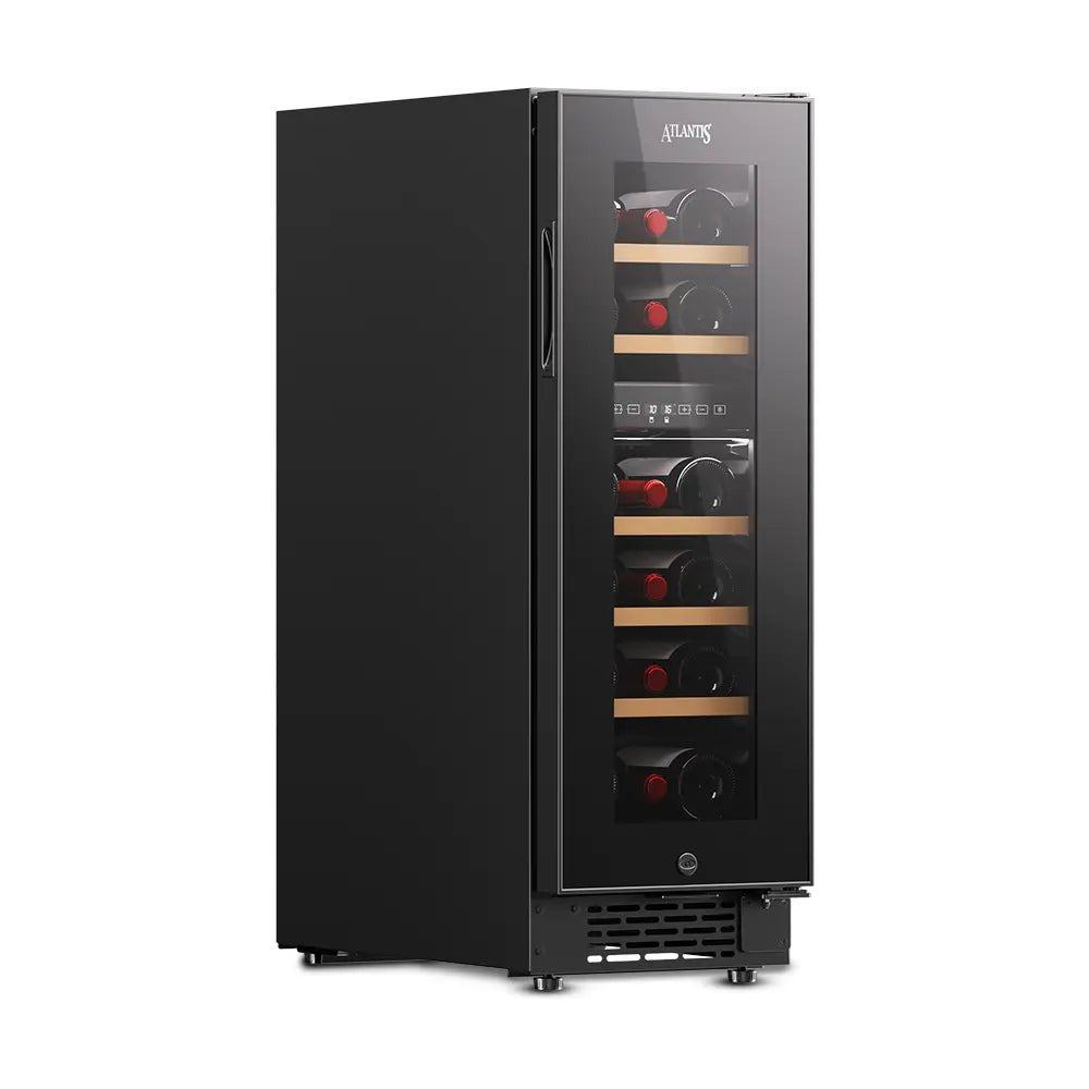 Atlantis Wine Cooler for Home – Up to -17 Bottle Storage | Dual Zone Wine Chiller with LED | Best Wine Cooler Machine in India