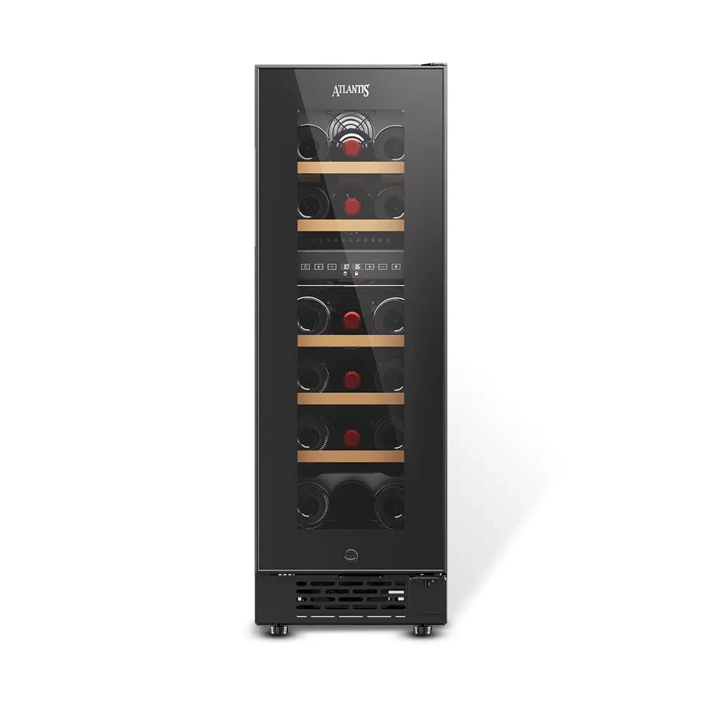 Atlantis Wine Cooler for Home – Up to -17 Bottle Storage | Dual Zone Wine Chiller with LED | Best Wine Cooler Machine in India