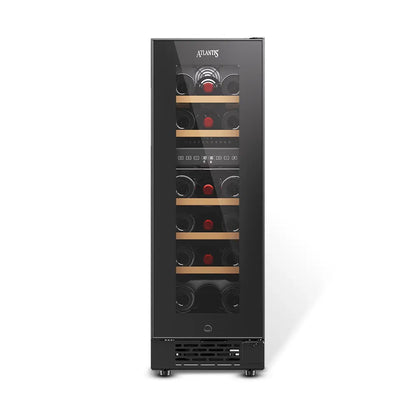 Atlantis Wine Cooler for Home – Up to -17 Bottle Storage | Dual Zone Wine Chiller with LED | Best Wine Cooler Machine in India