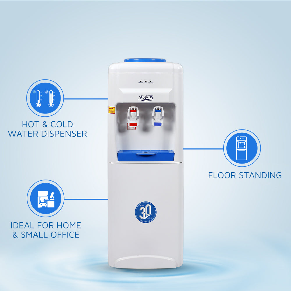 ATLANTIS BLUE Hot & Cold Floor Standing Water Dispenser (No Normal)- 2 Taps