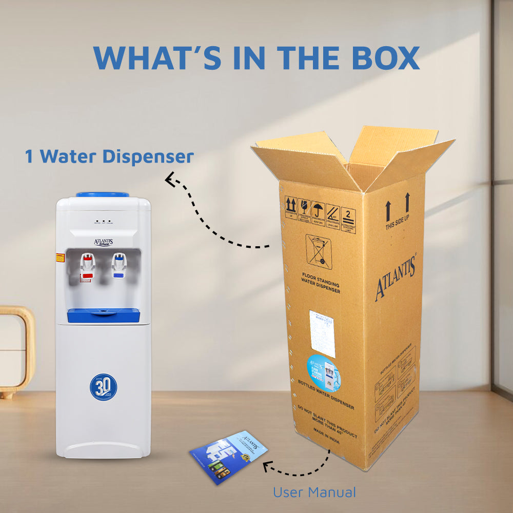 ATLANTIS BLUE Hot & Cold Floor Standing Water Dispenser (No Normal)- 2 Taps